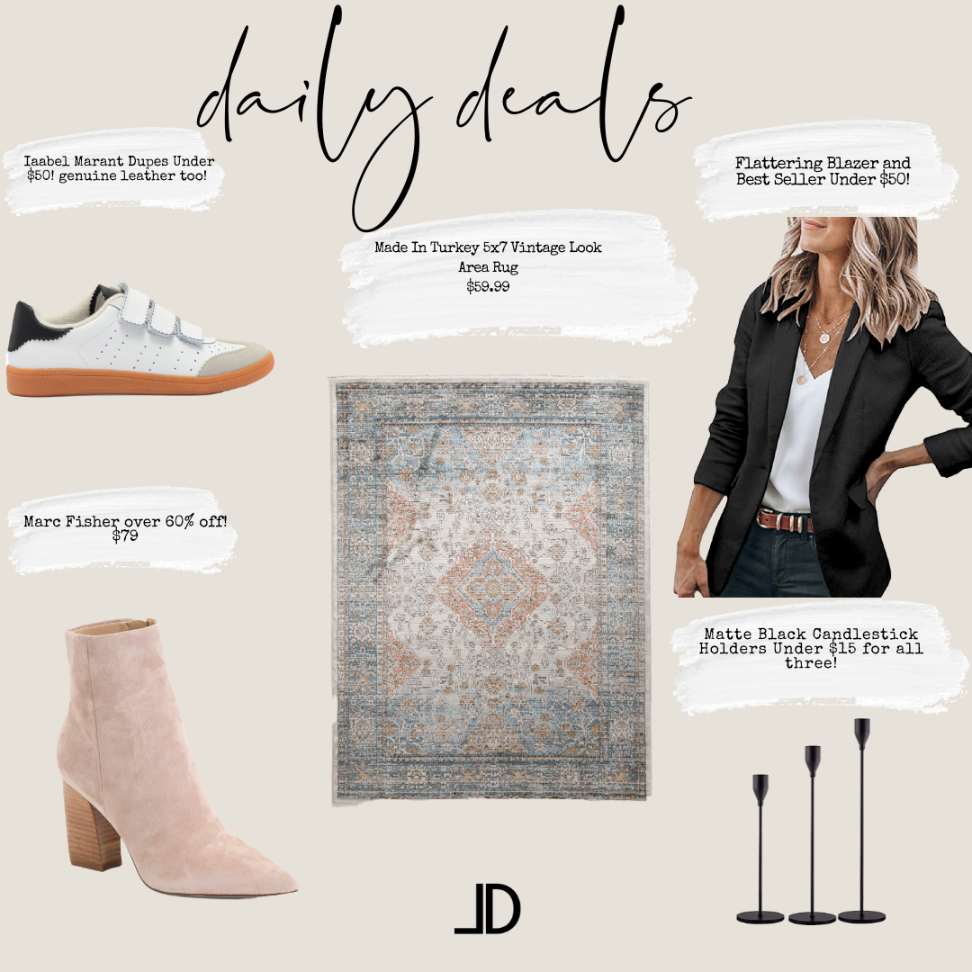 DAILY SALES Sneakers, booties, rug, blazer