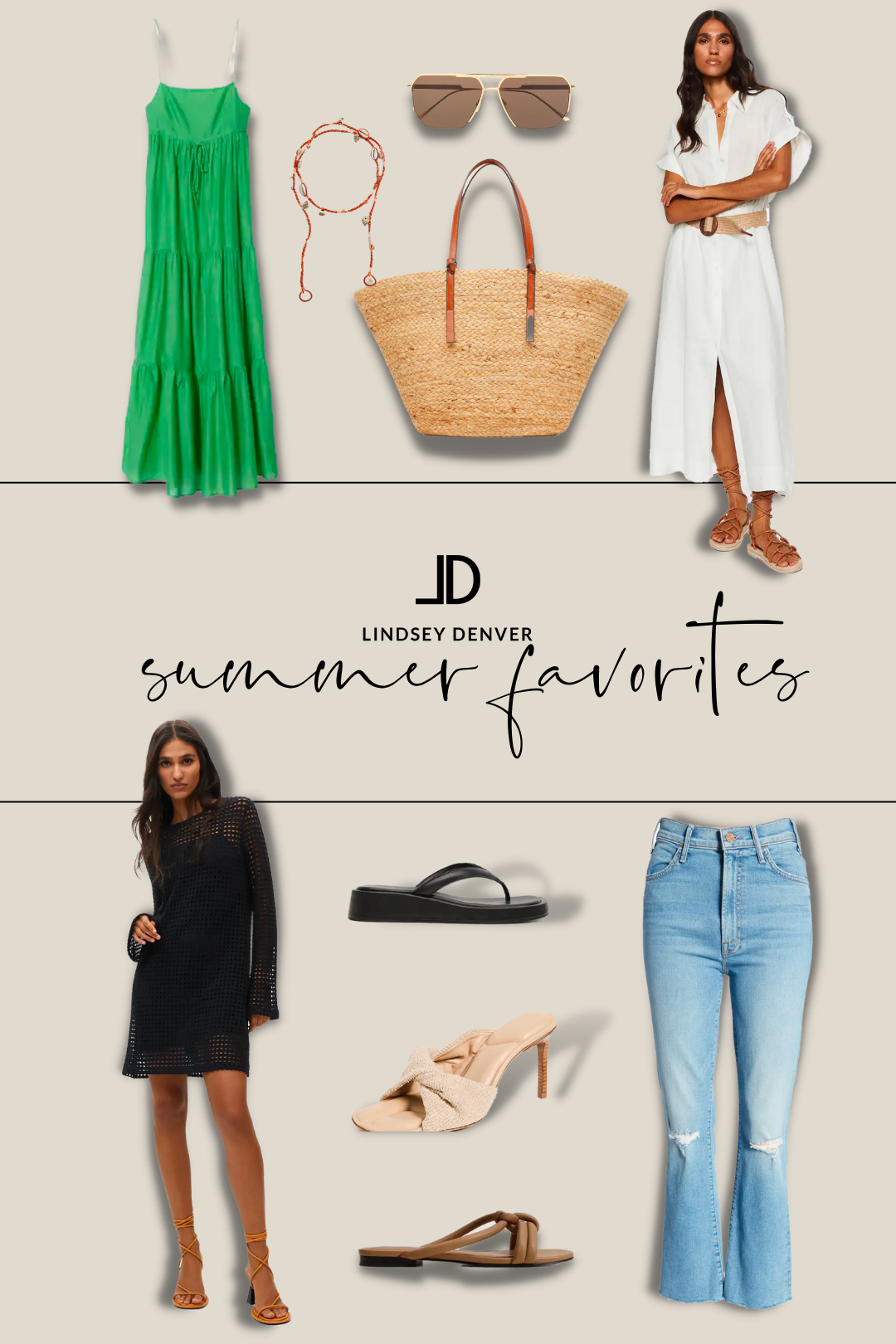 Summer wardrobe favorites are cut out dress, maxi dress, swim cover, platform sandals, Nordstrom high rise jeans, white linen dress, straw raffia tote