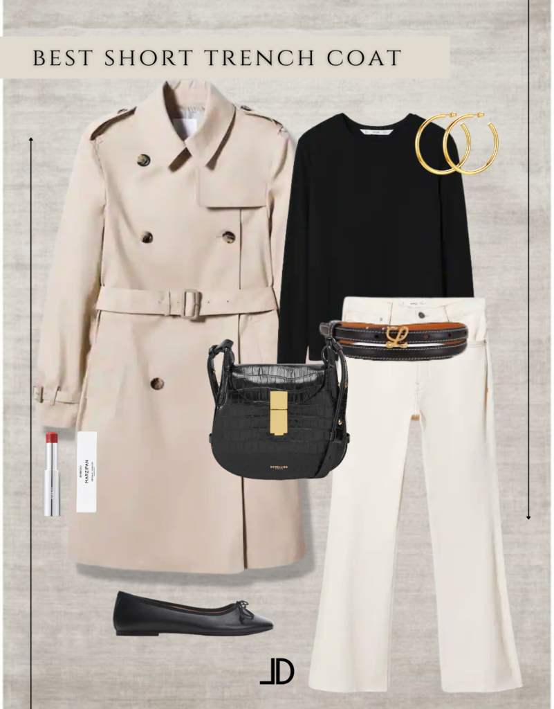 Image depicts chic outfit showcasing the versatility of the trench coat versatile outerwear pieces. The trench coats offer a stylish and practical solution for any woman's wardrobe, perfect for dressing up or down, and ideal for all seasons.